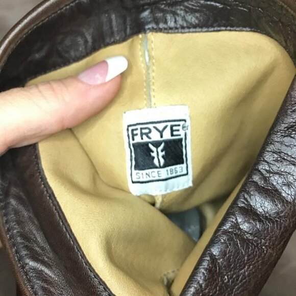 Beautiful Frye Brown Mid Calf Leather Boots! Vintage, Boho Chic! Sz 9.5 - Picture 7 of 7